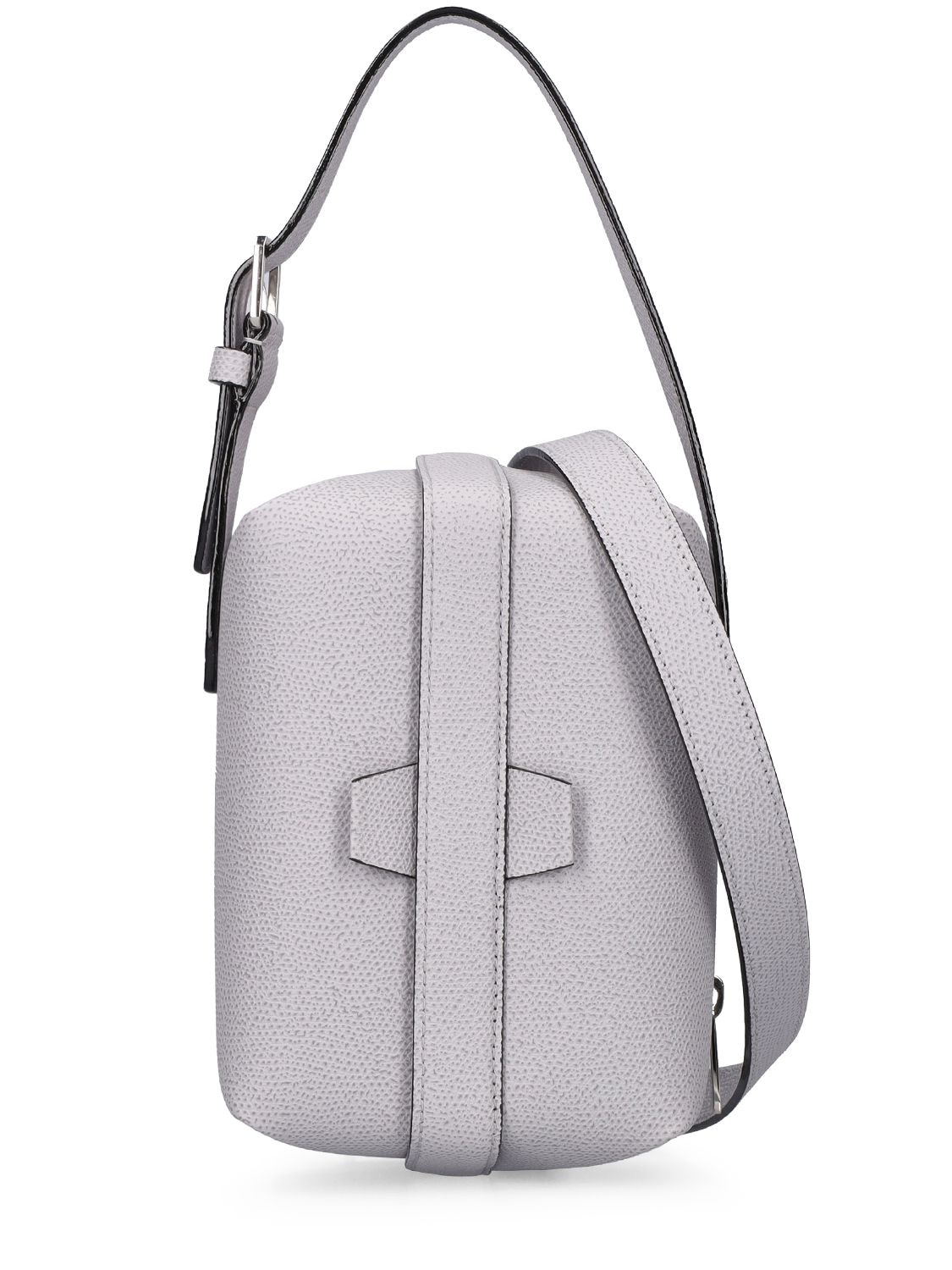 Valextra New Tric Trac Grained Leather Bag In Stone Gt