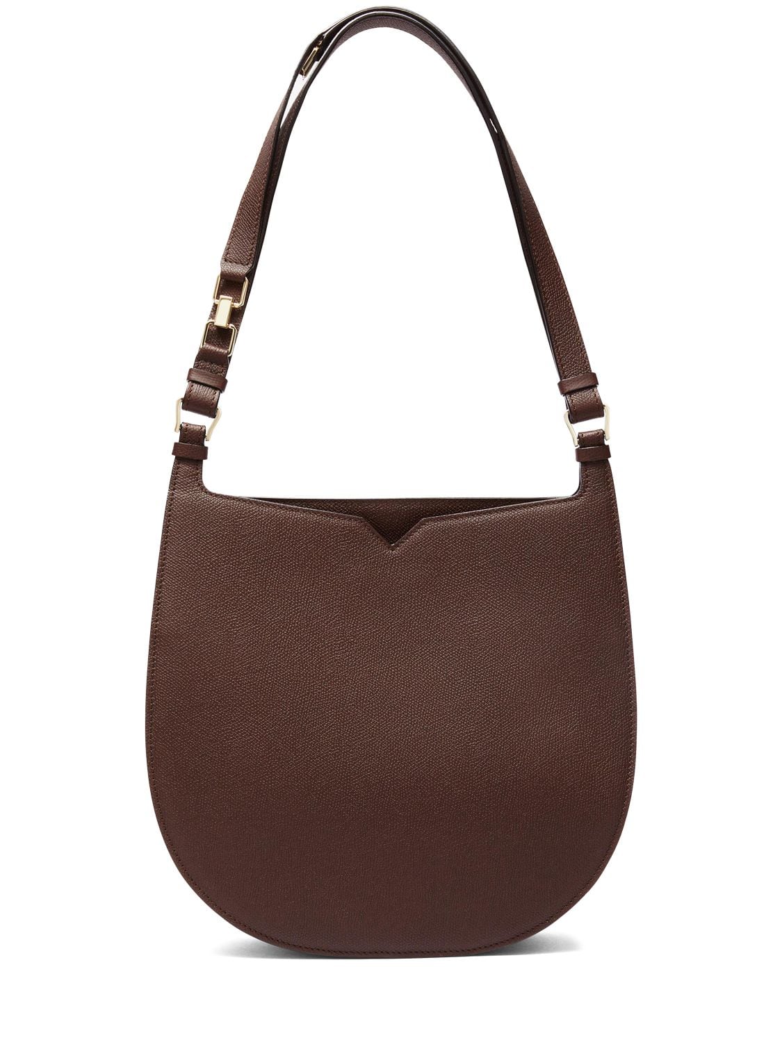 Valextra Medium Hobo Weekend Leather Shoulder Bag In Caffe Mf
