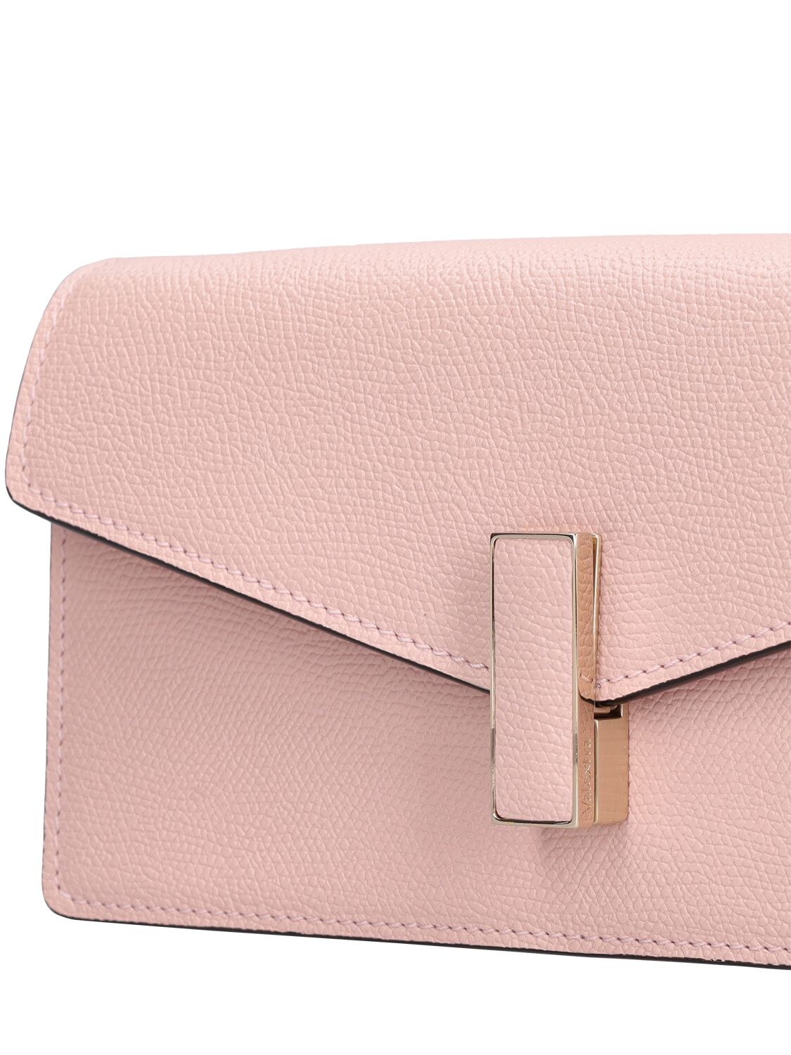 Shop Valextra New Iside Clutch W/chain In Peonia