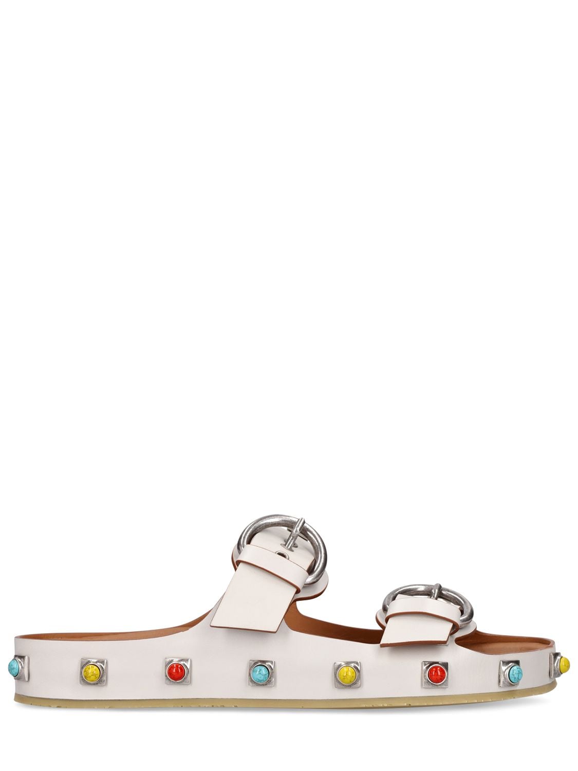 Etro Strappy Gemstone Sandals With Slip-on Style In White