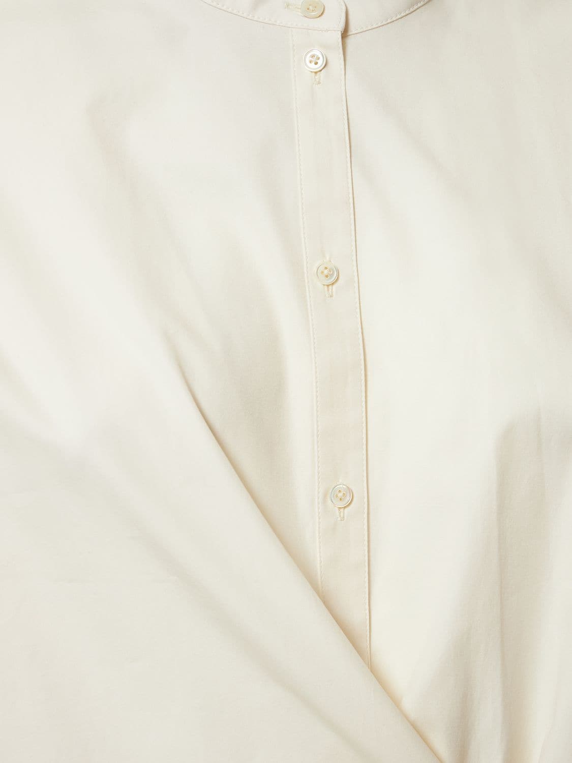 Shop Lemaire Officer Collar Twisted Cotton Shirt In White