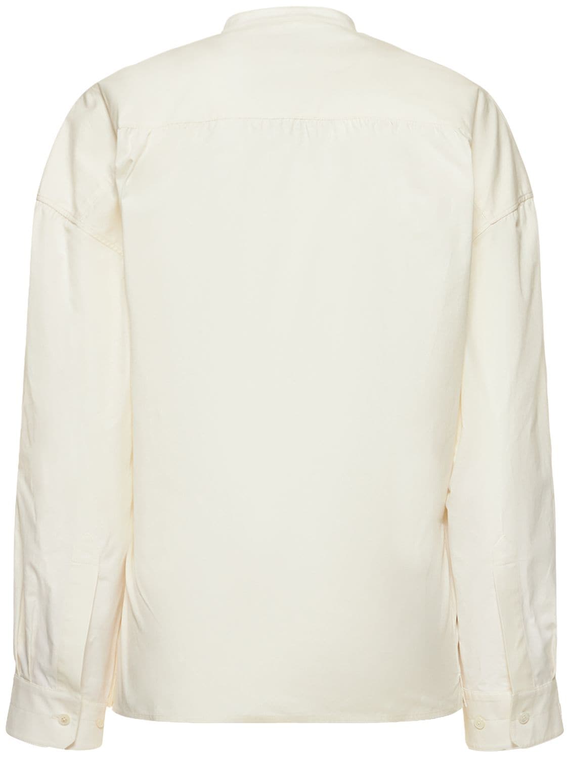 Shop Lemaire Officer Collar Twisted Cotton Shirt In White