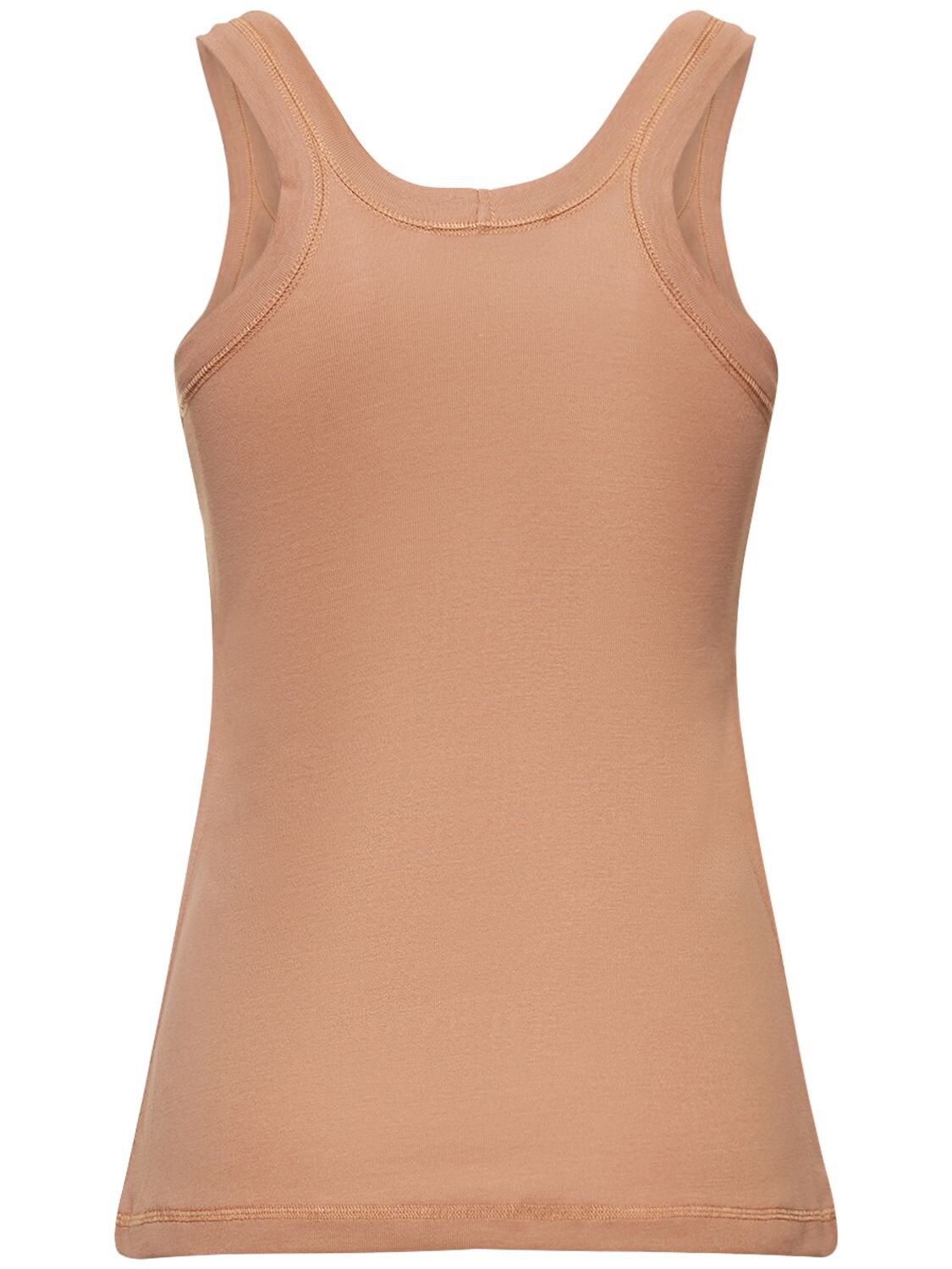 Shop Lemaire Rib Cotton Jersey Tank Top In Beige