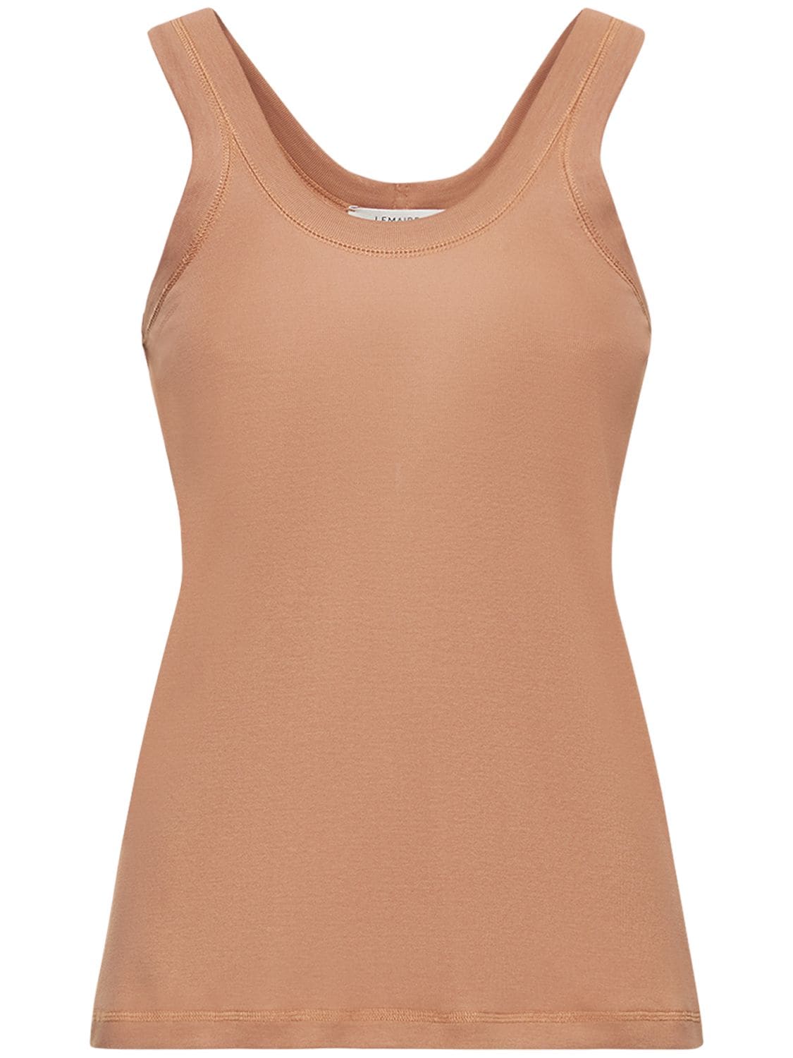 Lemaire Ribbed-knit Tank Top In Brown