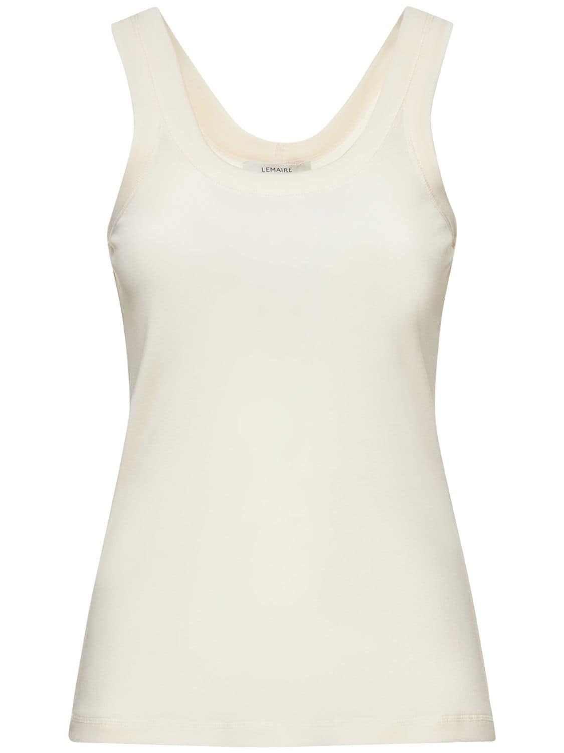 LEMAIRE RIB COTTON JERSEY TANK TOP