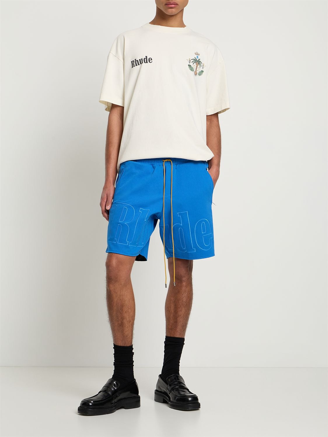 RHUDE ブルー Terry ショートパンツ XL | blog.sobatbangun.com