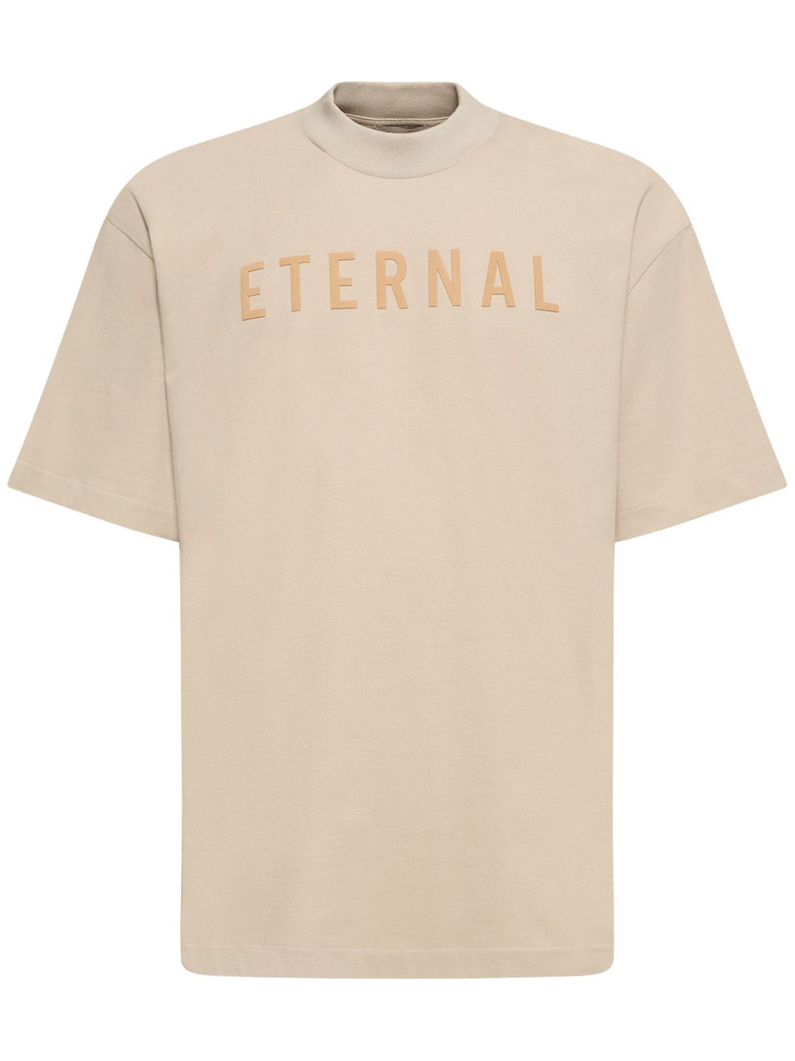 Fear Of God Eternal Printed Cotton Jersey T-shirt In Light Grey