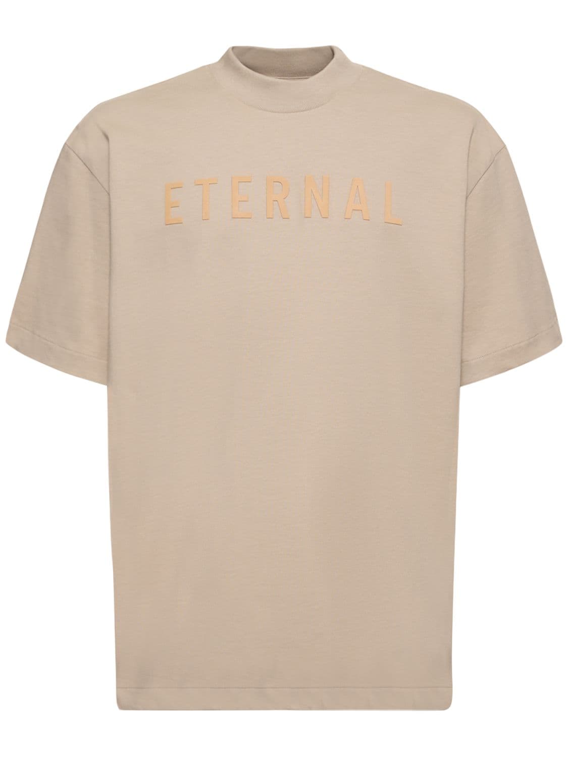 Fear Of God Eternal Printed Cotton Jersey T-shirt In Dusty Beige