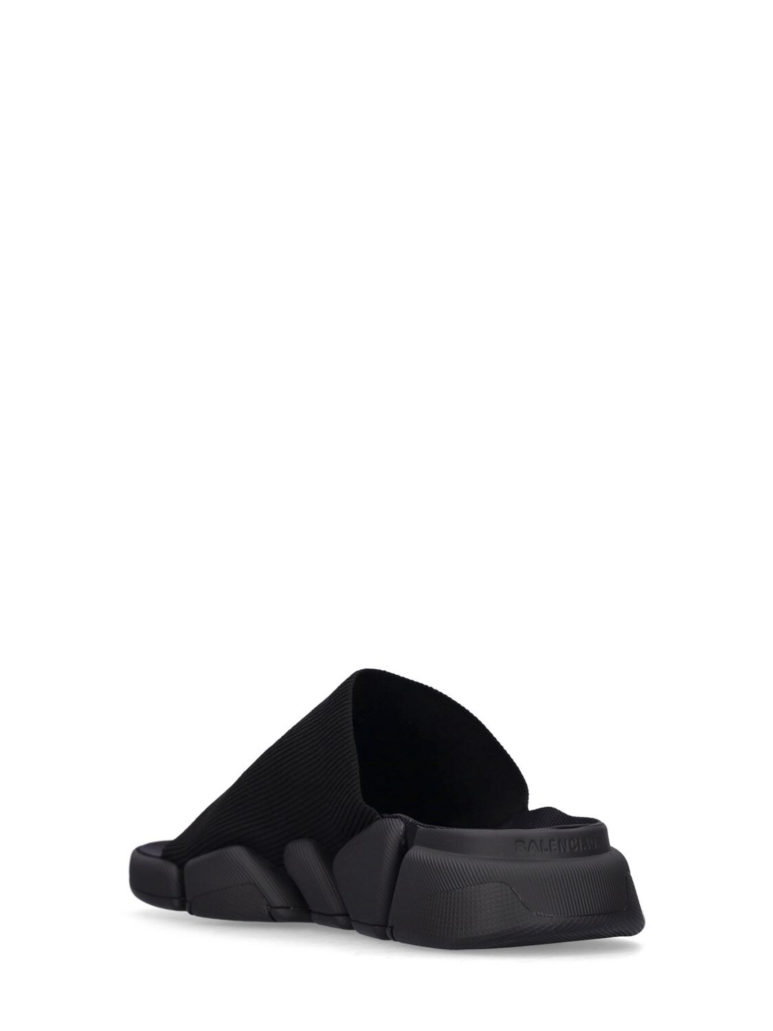 Shop Balenciaga 30mm Speed 2 Knit Slide Sandals In Black