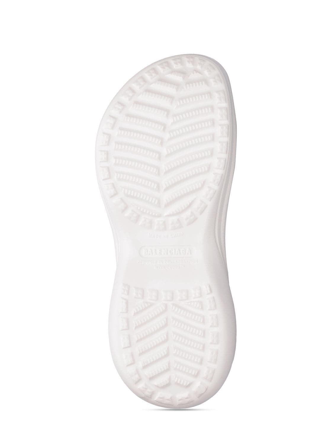 Shop Balenciaga 85mm Crocs Rubber Pool Mules In White