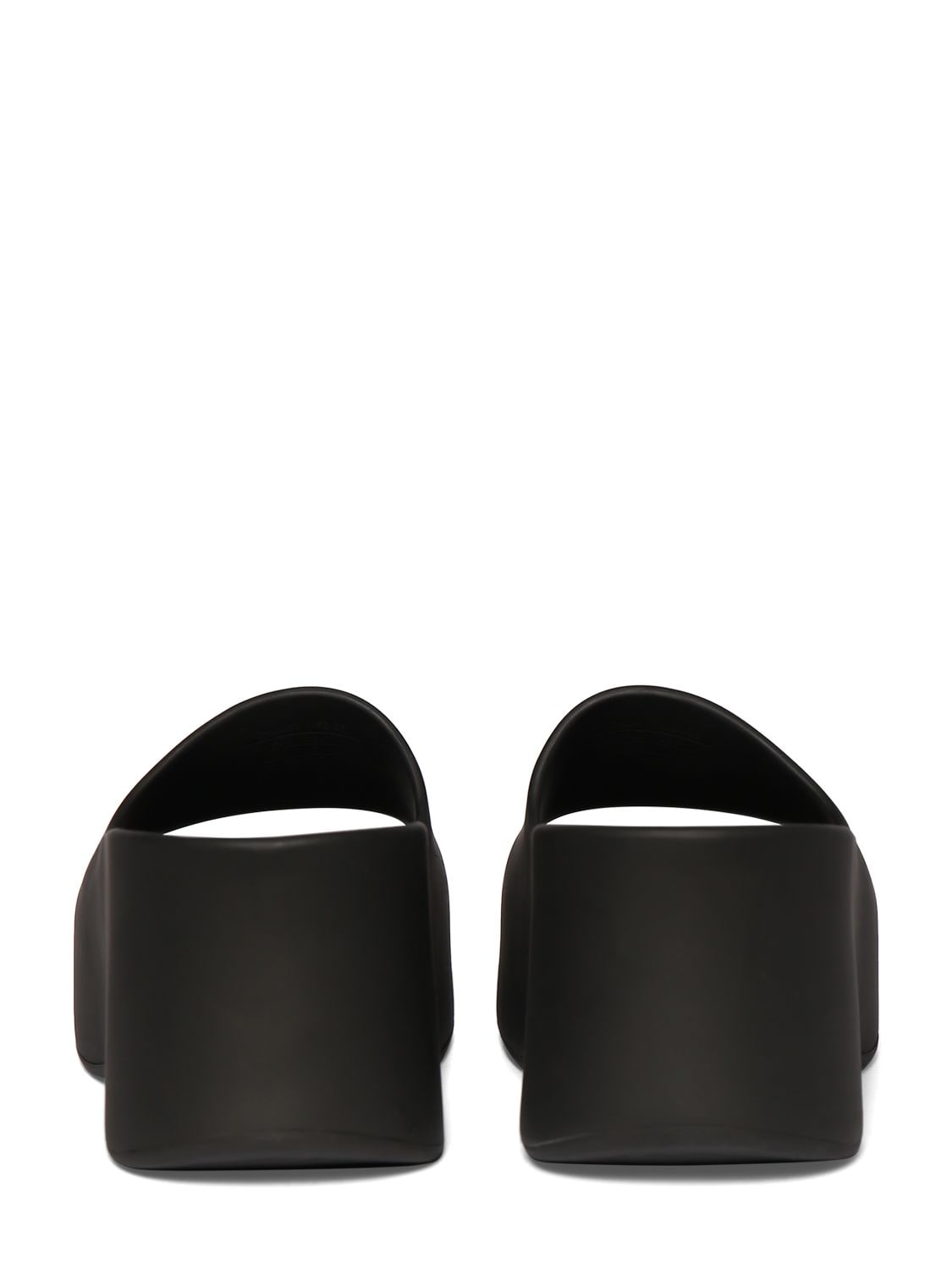 Shop Balenciaga 60mm Chunky Wedge Rubber Sandals In Black
