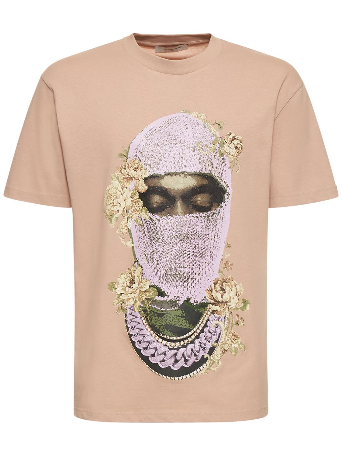 Ih Nom Uh Nit Mask Roses Printed T-shirt In Brown | ModeSens