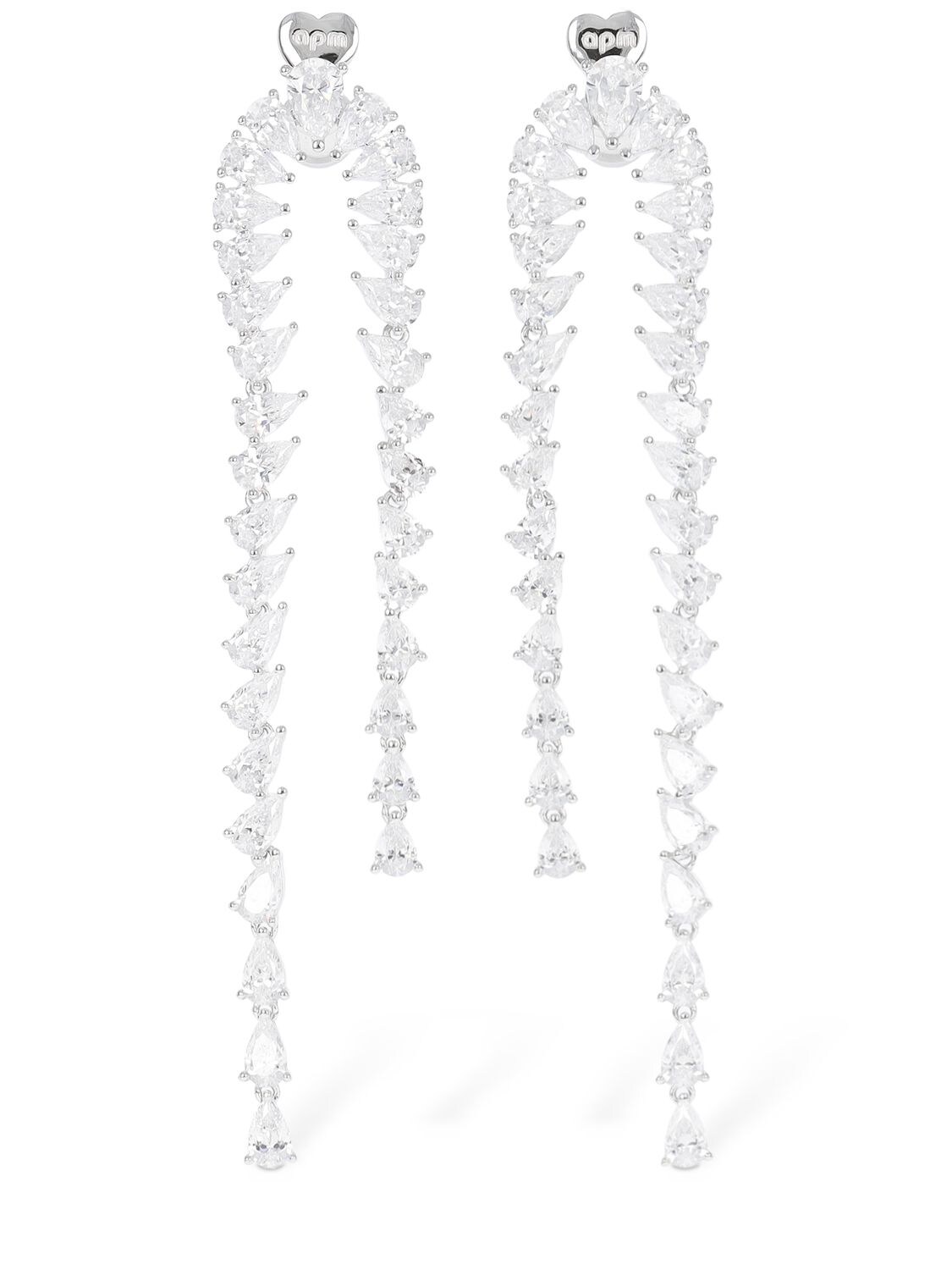 Apm Monaco Festival Cascade Crystal Drop Earrings In White