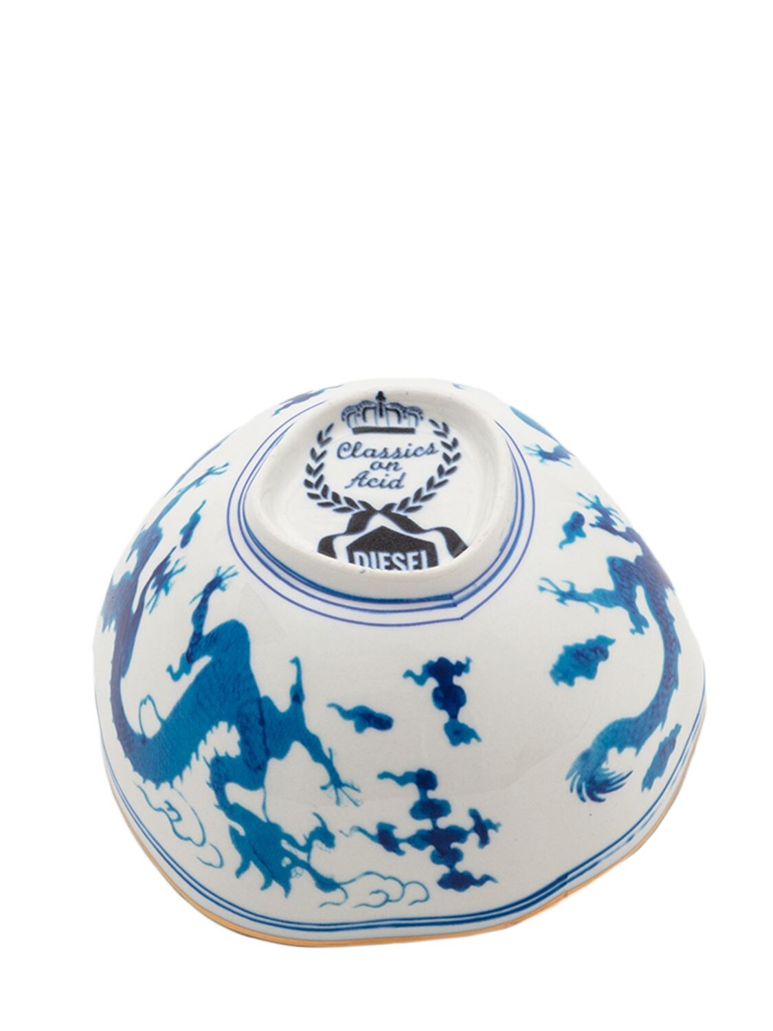 Shop Seletti Classics On Acid Dragon Bowl In White,blue