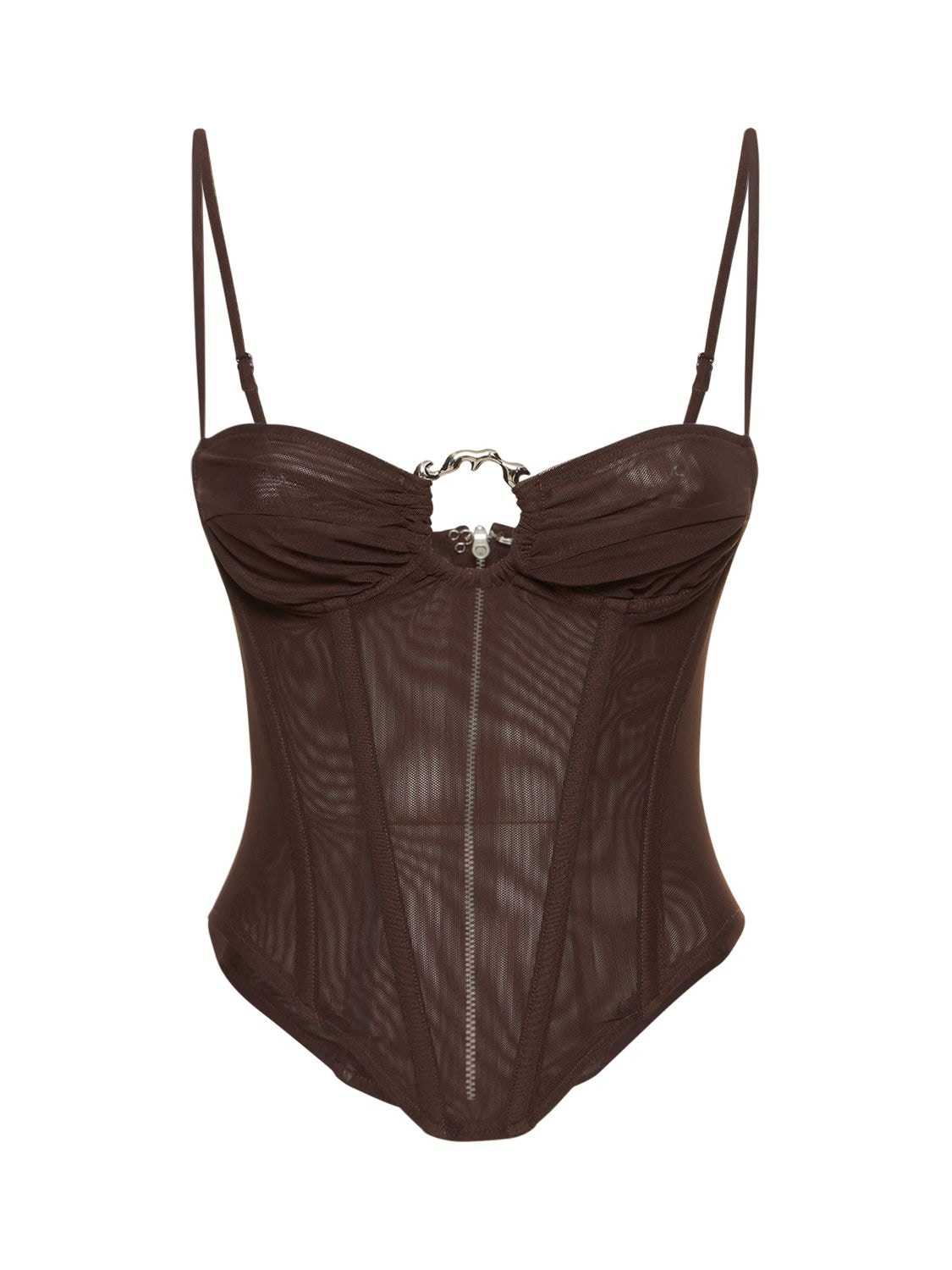 MIAOU DEIA POWER MESH CORSET TOP