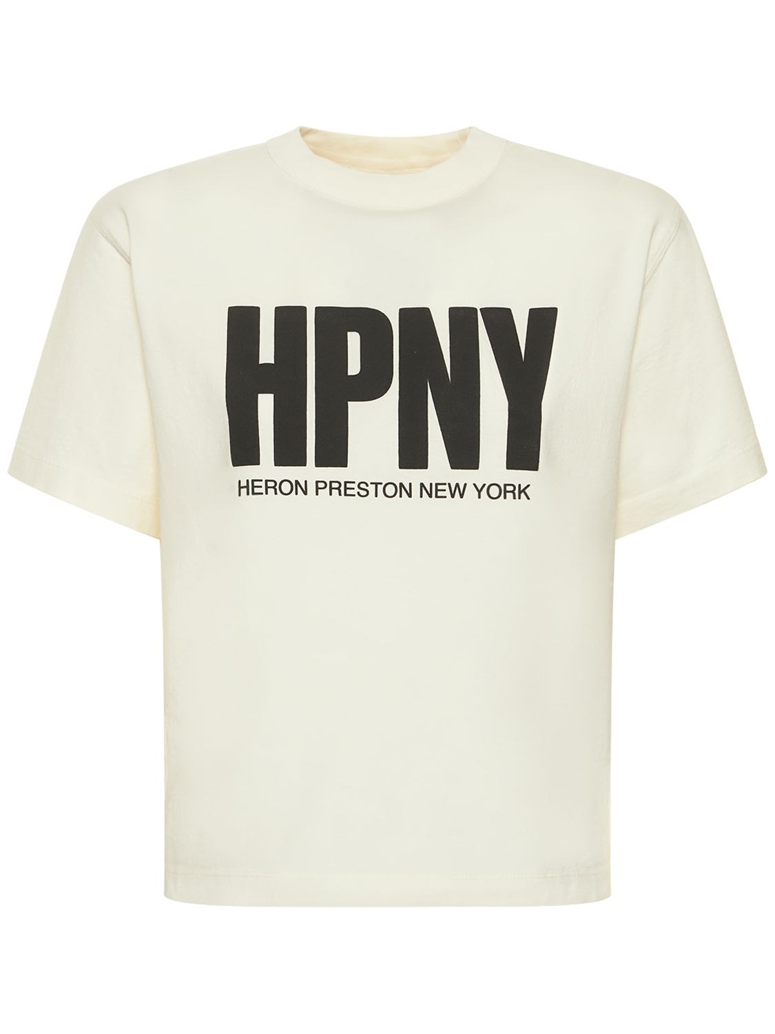 T-shirt En Jersey De Coton Mélangé Hpny
