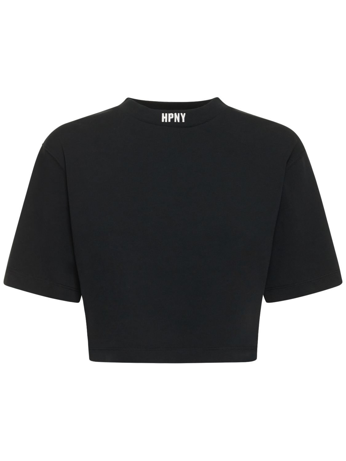Hpny Cropped Cotton Jersey T-shirt