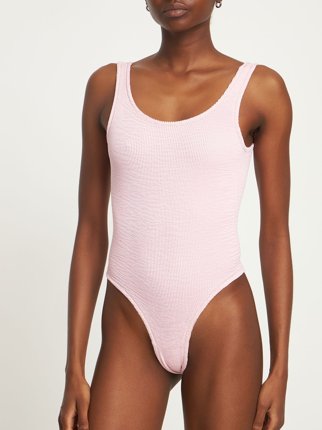 Shop Reina Olga Papaia Crinkled One Piece Swimsuit In Pink
