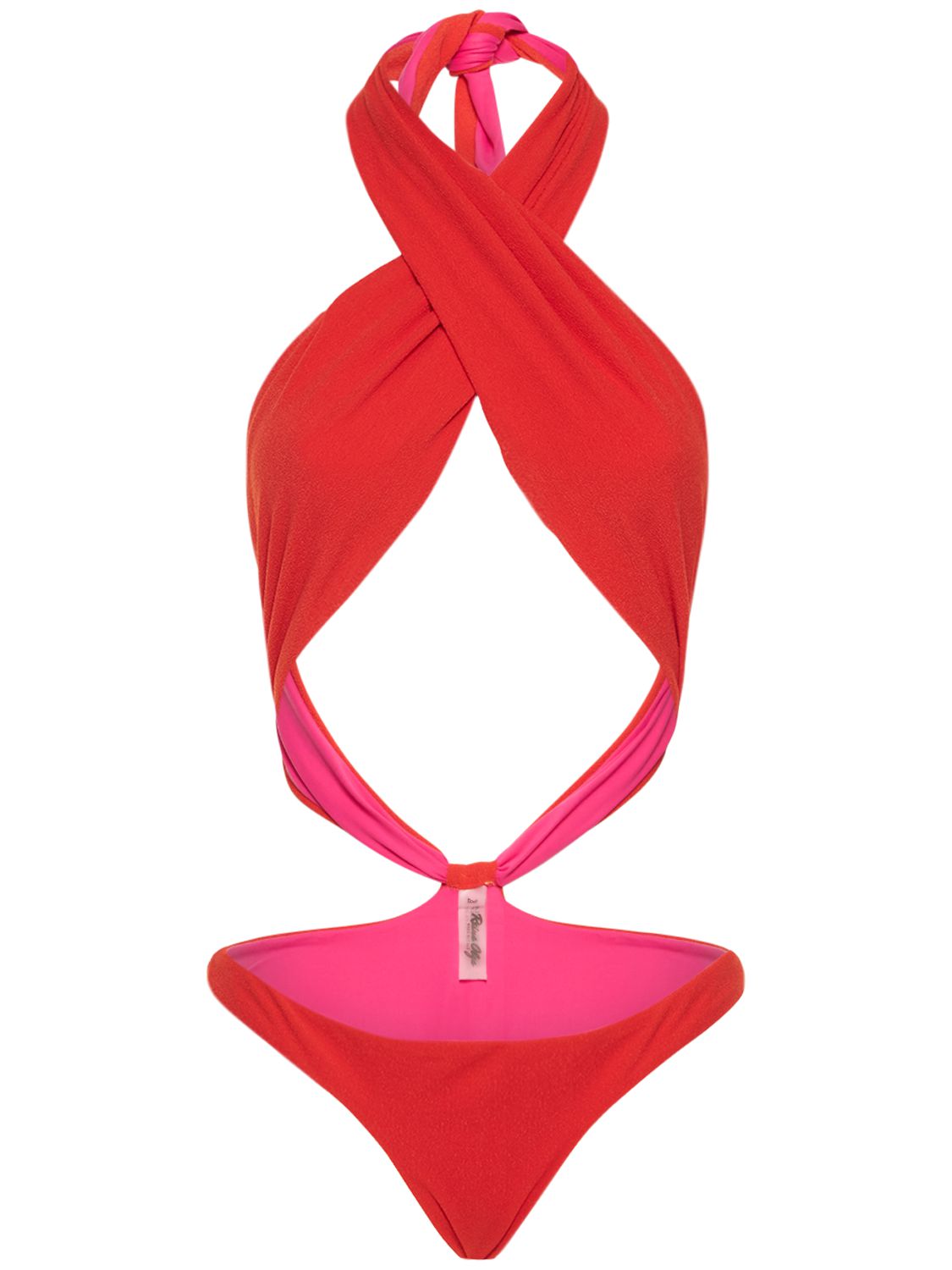 Reina Olga Showpony Trikini One Piece Swimsuit In Orange ModeSens