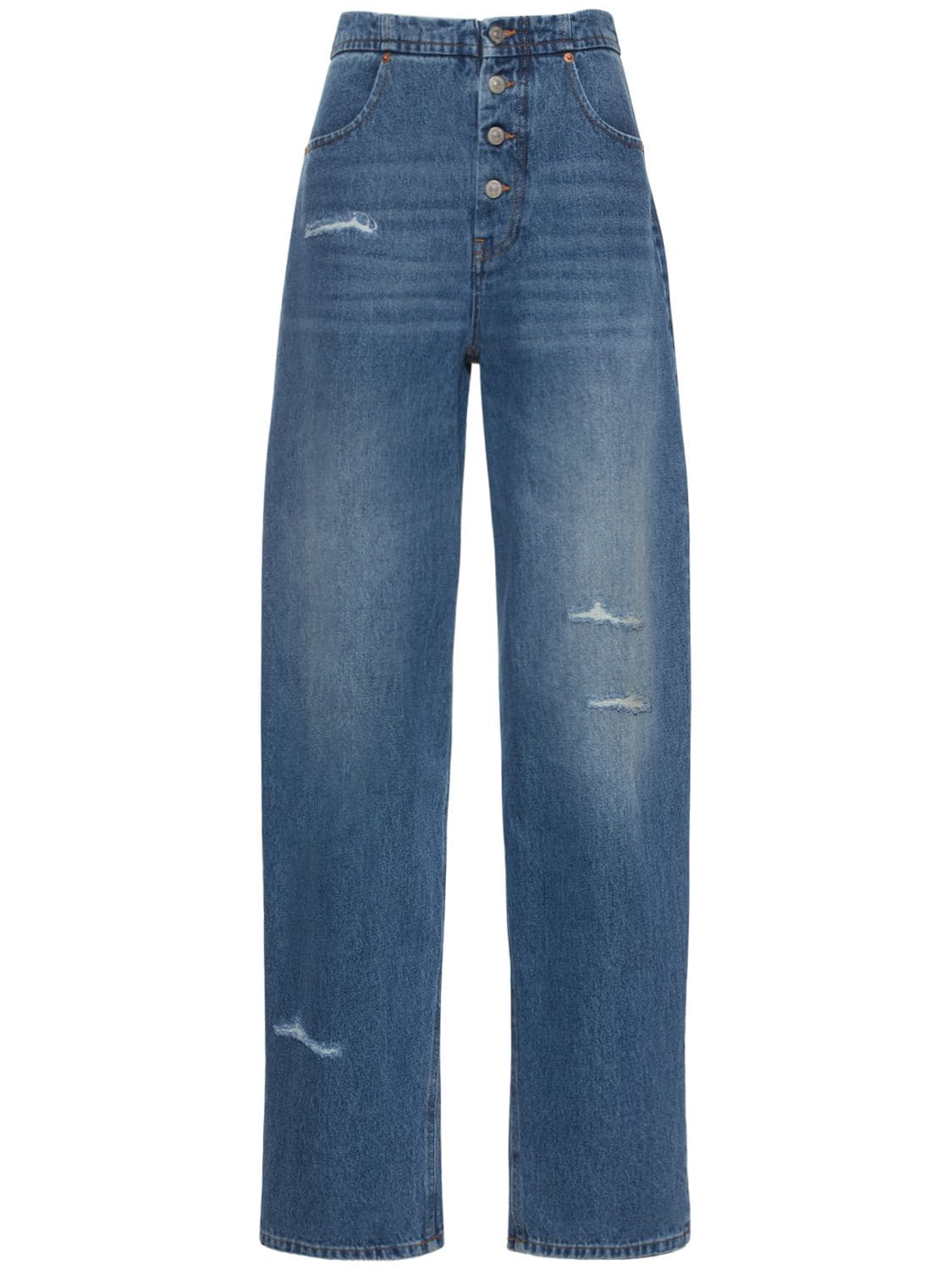 MM6 MAISON MARGIELA Distressed Cotton Denim Straight Jeans