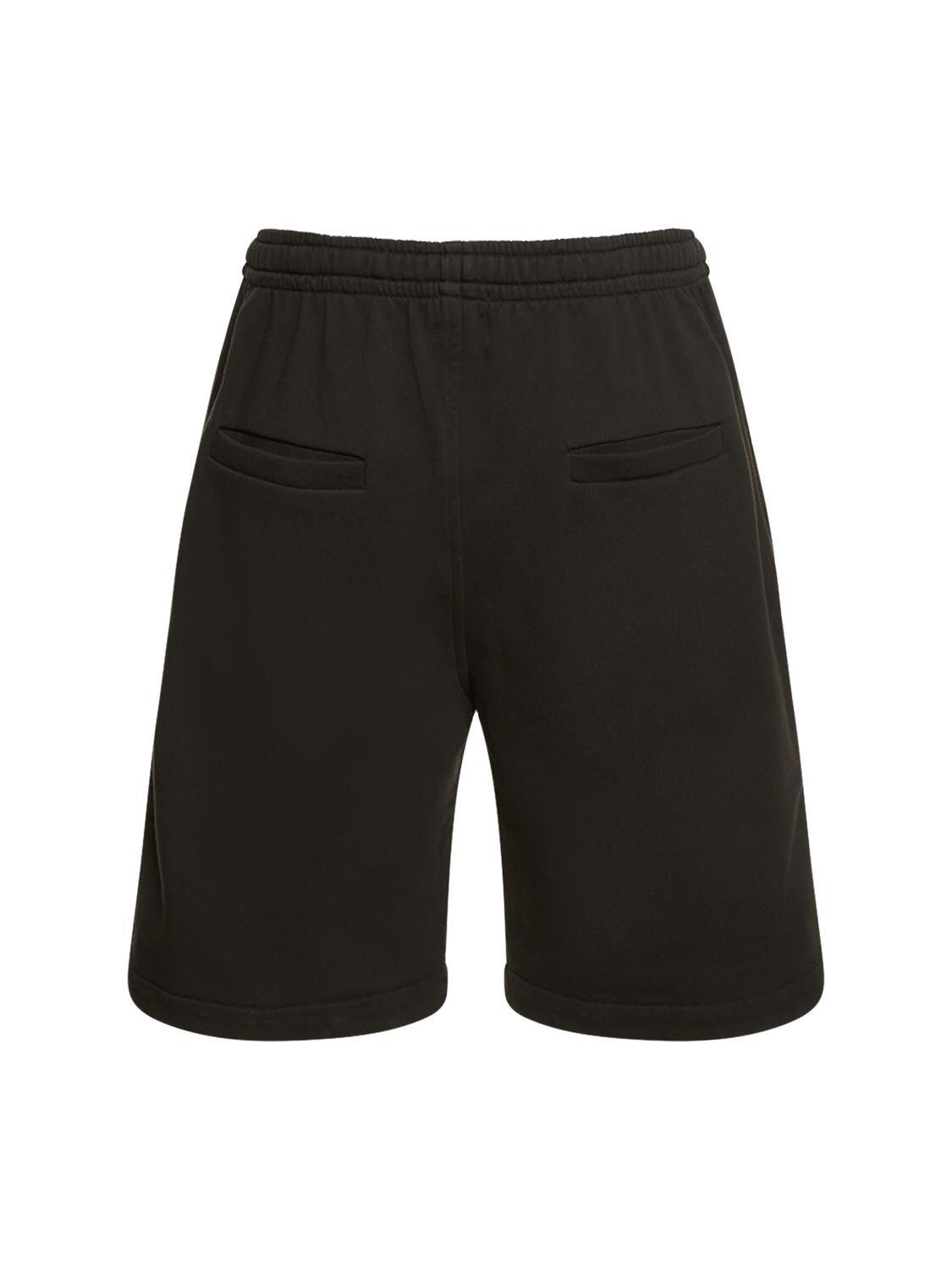 Shop Isabel Marant Flocked Logo Cotton Sweat Shorts In Black