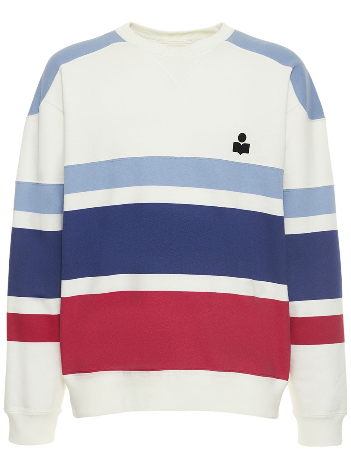 ISABEL MARANT colour BLOCK COTTON CREWNECK SWEATSHIRT