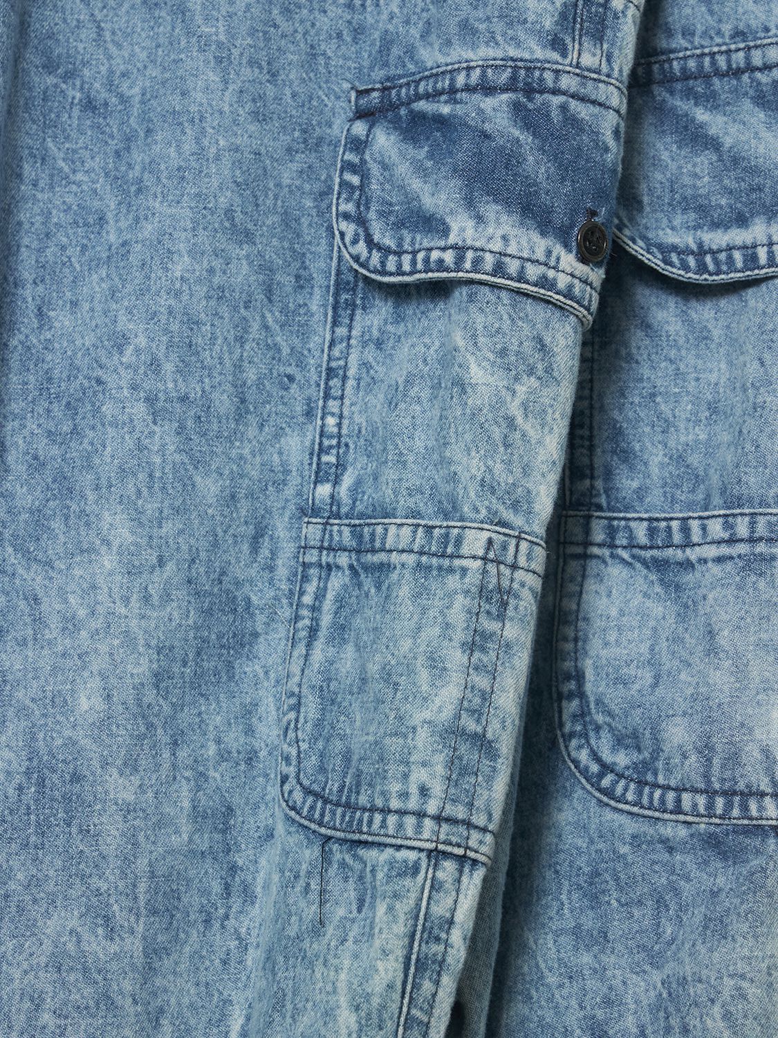 Shop Isabel Marant Light Cotton Denim Sweatpants In Blue