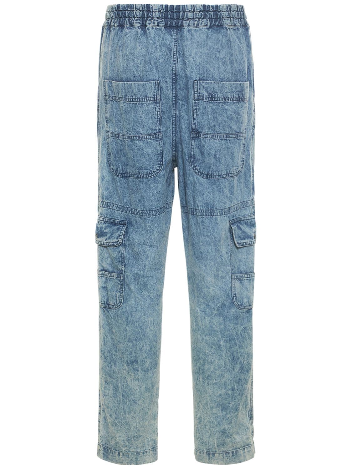 Shop Isabel Marant Light Cotton Denim Sweatpants In Blue