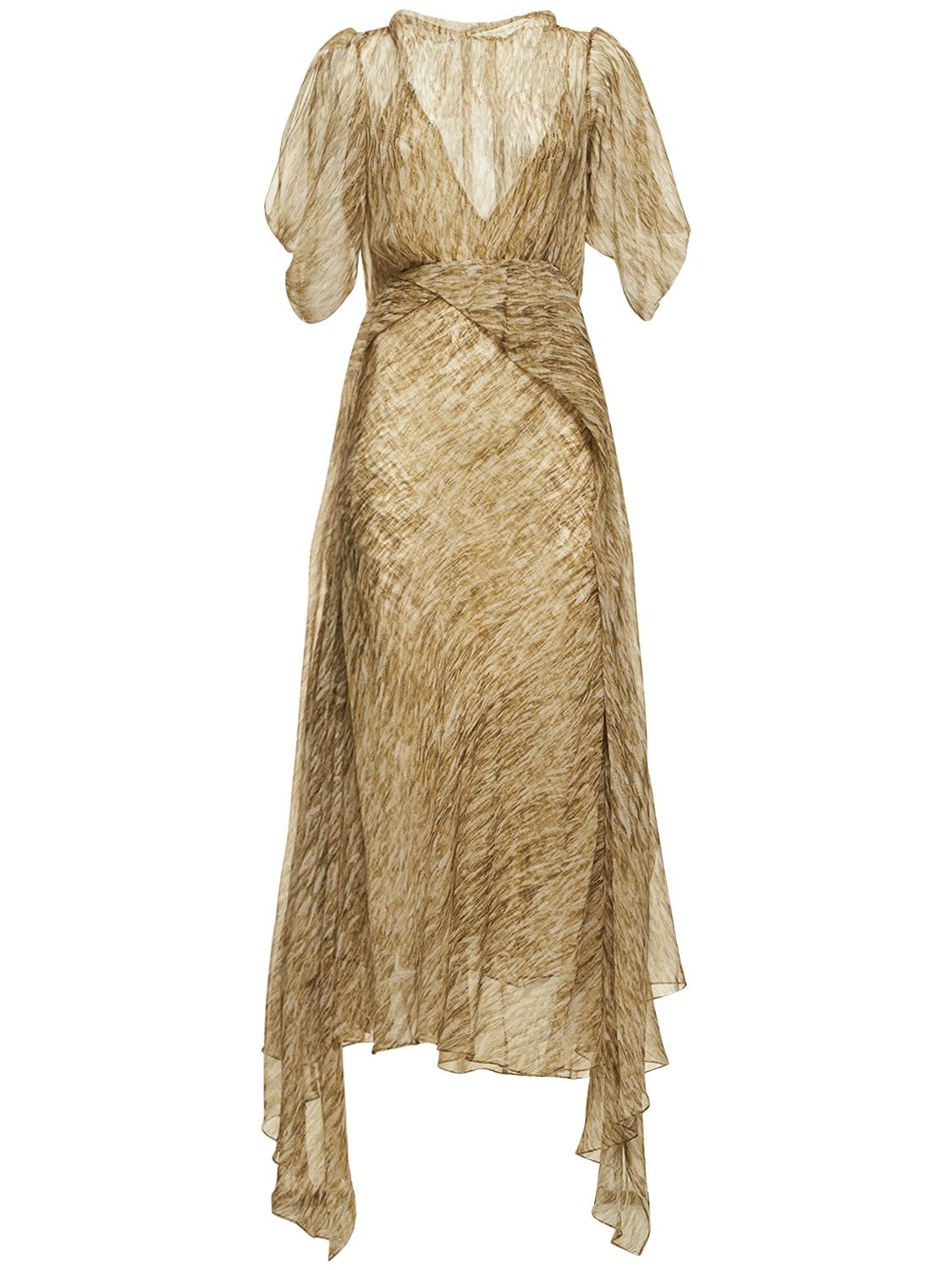 Wheat Print Bias Cut Long Dress – WOMEN > CLOTHING > DRESSES