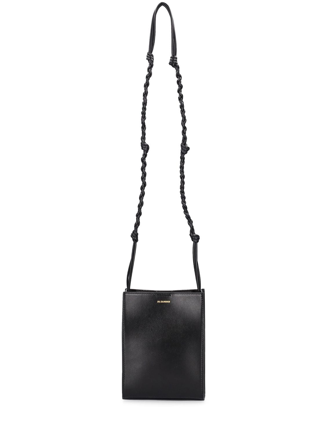 Jil Sander Small Tangled Soft Shoulder Bag In Black