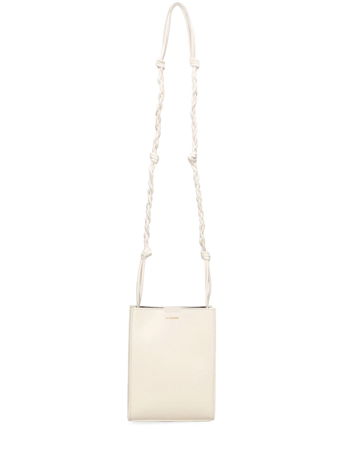 Jil Sander Small Tangled Soft Shoulder Bag In White