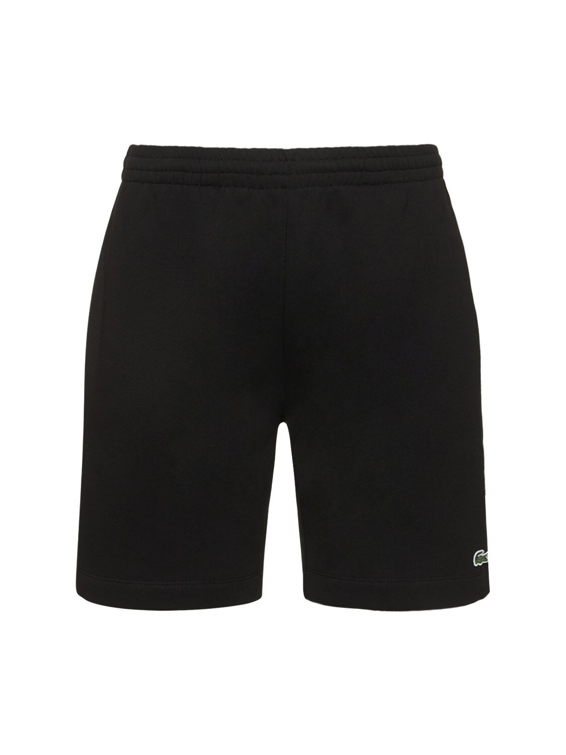 LACOSTE LOGO COTTON BLEND SWEAT SHORTS