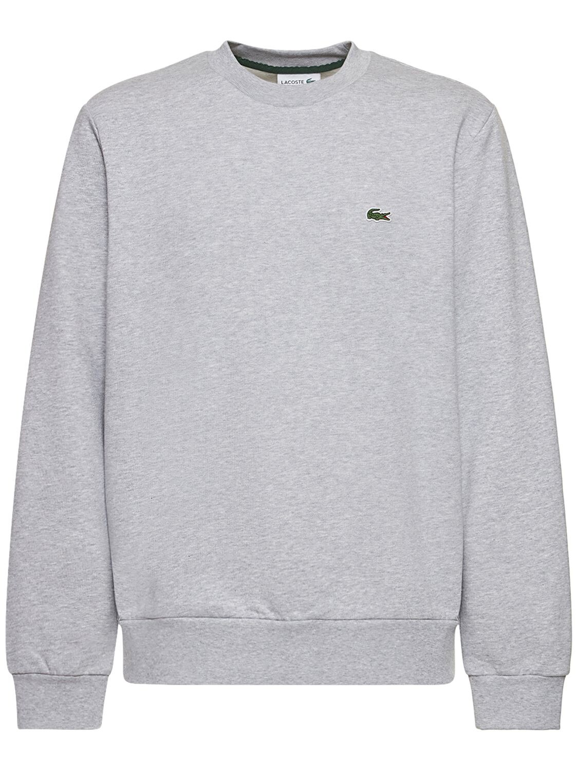 LACOSTE LOGO COTTON BLEND SWEATSHIRT