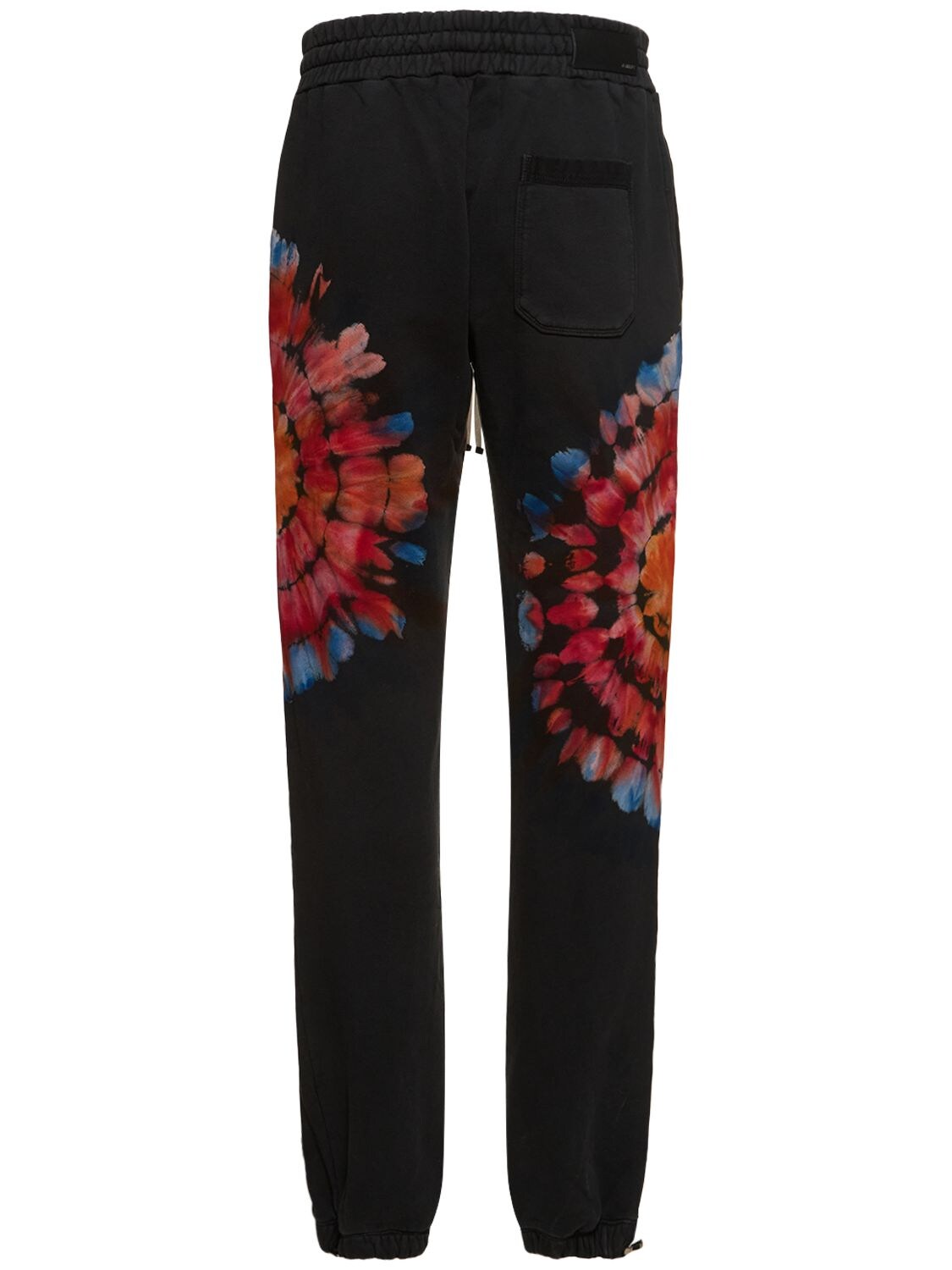 Black Tie-dye Print Track Pants