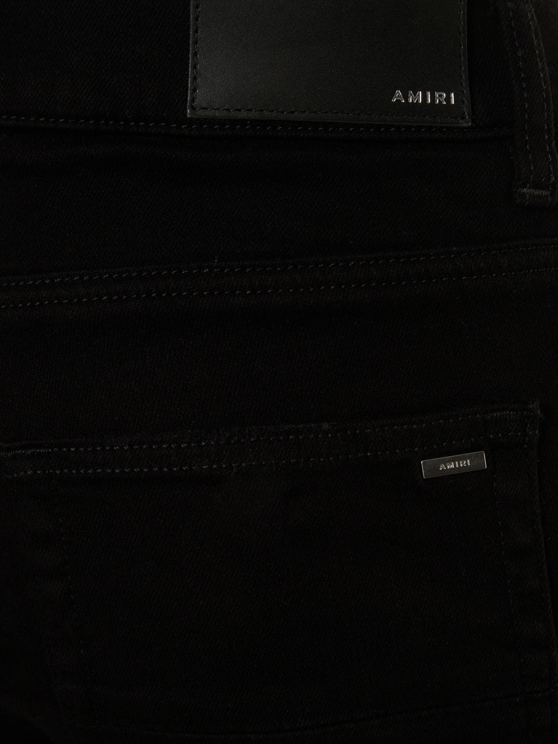 Shop Amiri Serif  Logo Jeans In Black
