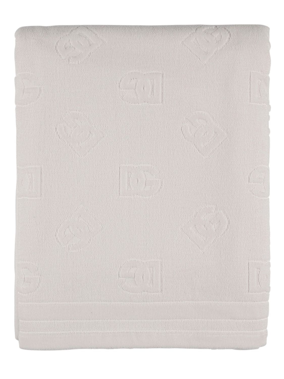 Image of Monogram Jacquard Cotton Beach Towel