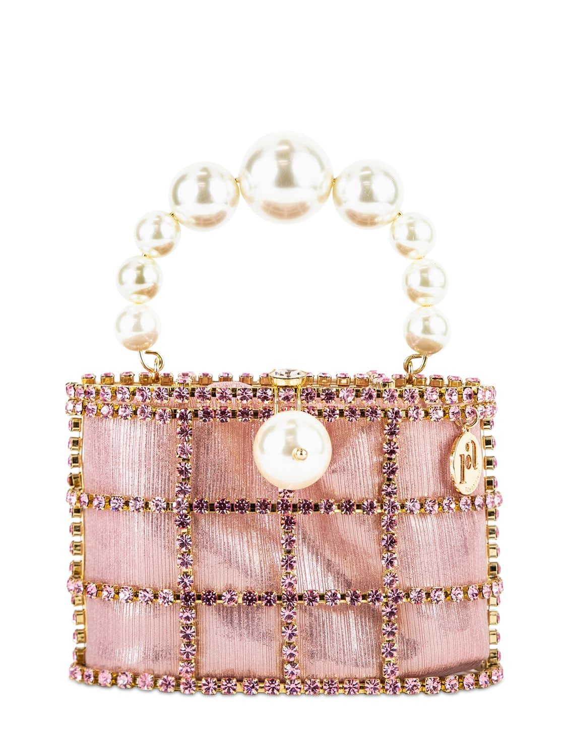 Rosantica Holli Shiny Pearl Top Handle Bag In Ros