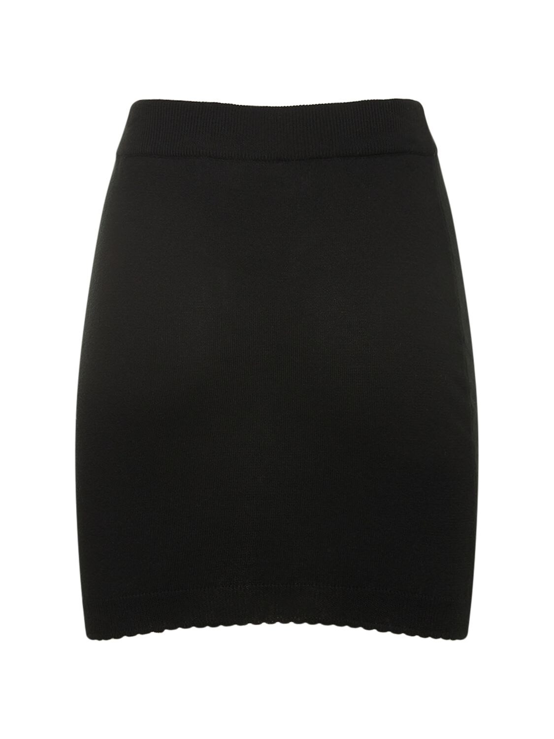 Shop Vivienne Westwood Bea Logo Cotton Knit Mini Skirt In Black