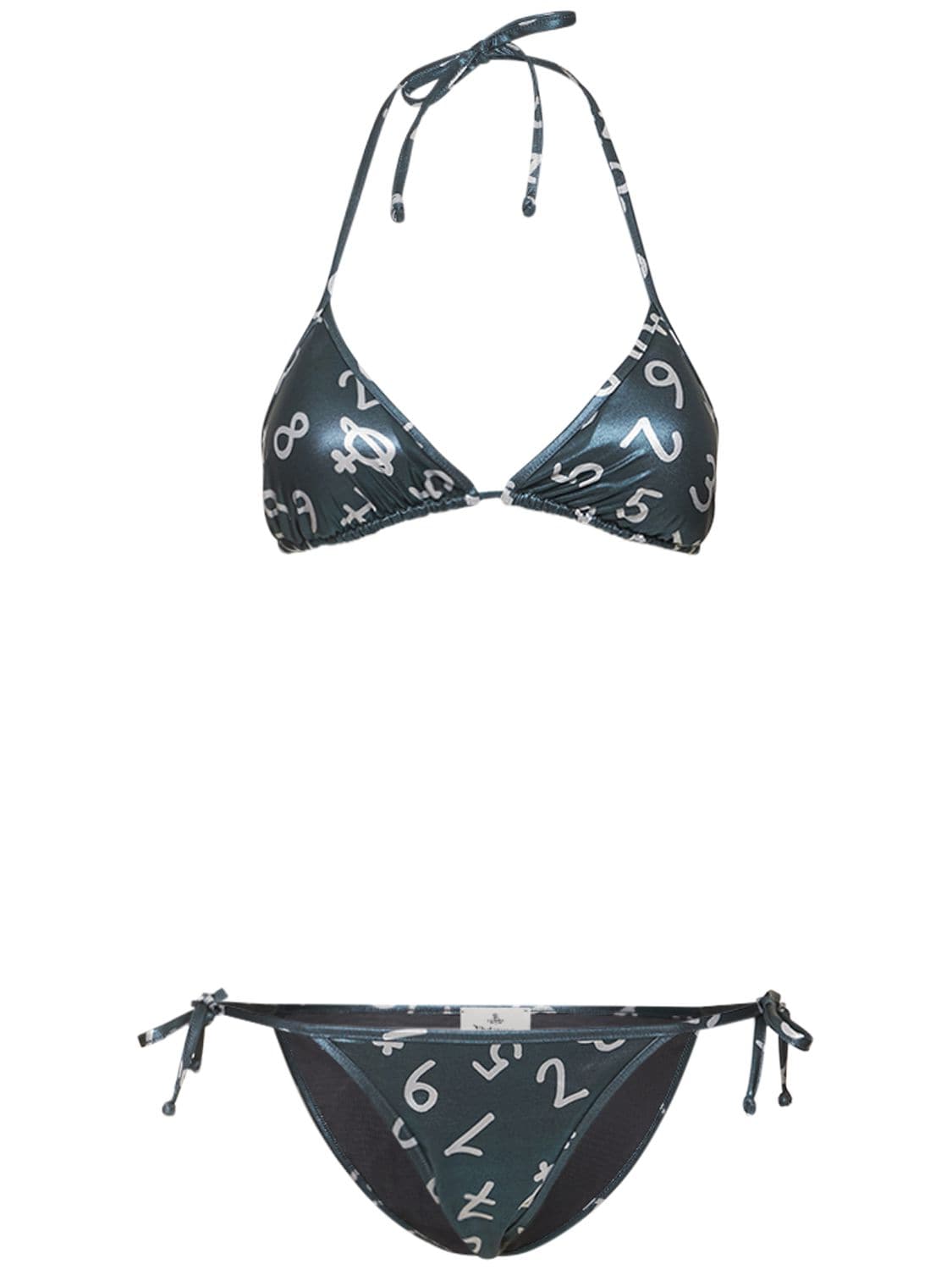 Vivienne Westwood Number Iridescent Print Triangle Bikini