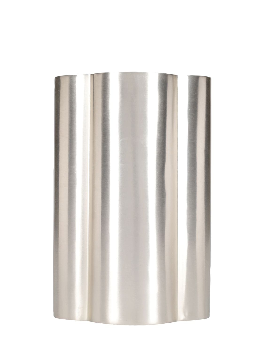 Shop Armani/casa Move Vase In Matt Silver