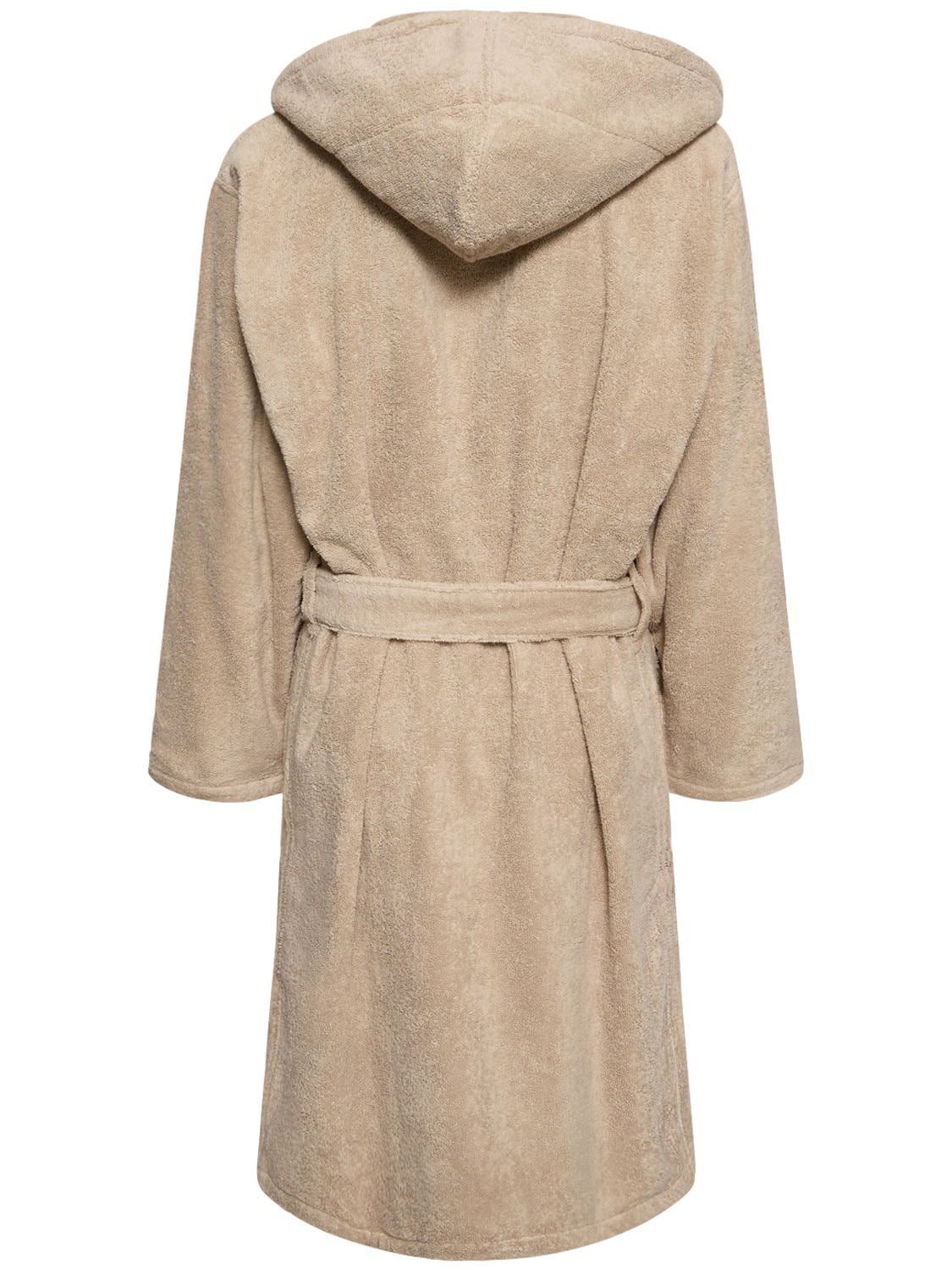 Shop Armani/casa Dorotea Cotton Bathrobe In Dove Grey