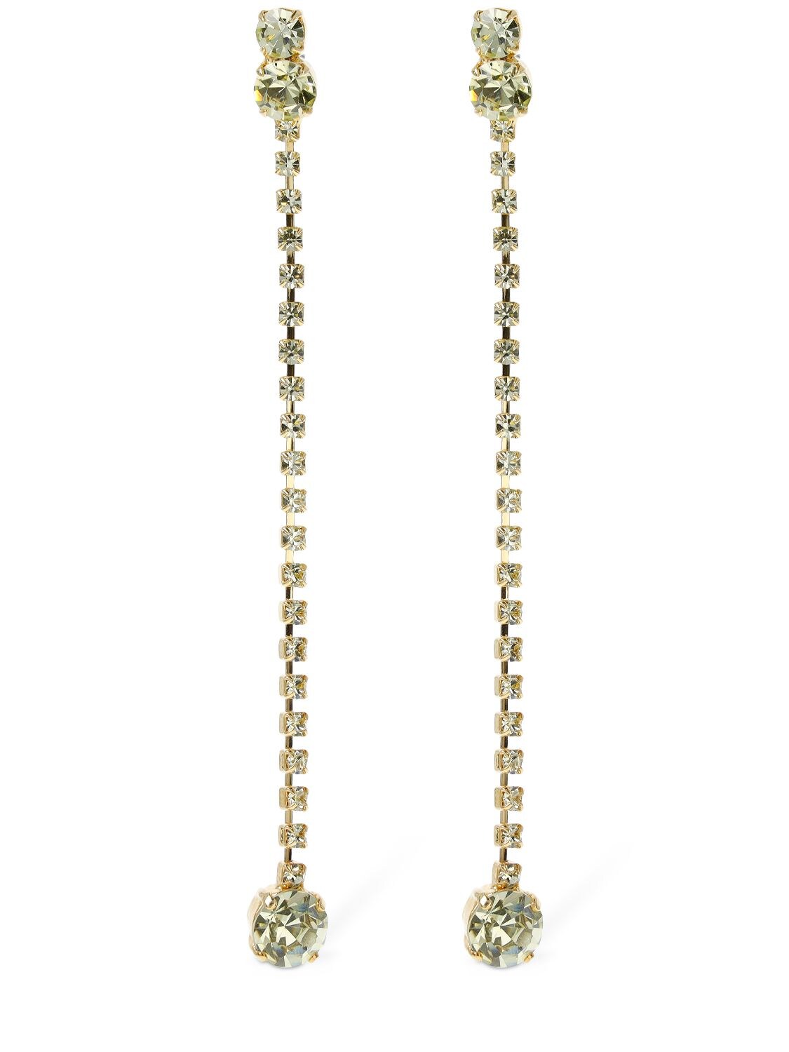 Shop Magda Butrym Crystal Strand Drop Earrings In Gold,crystal