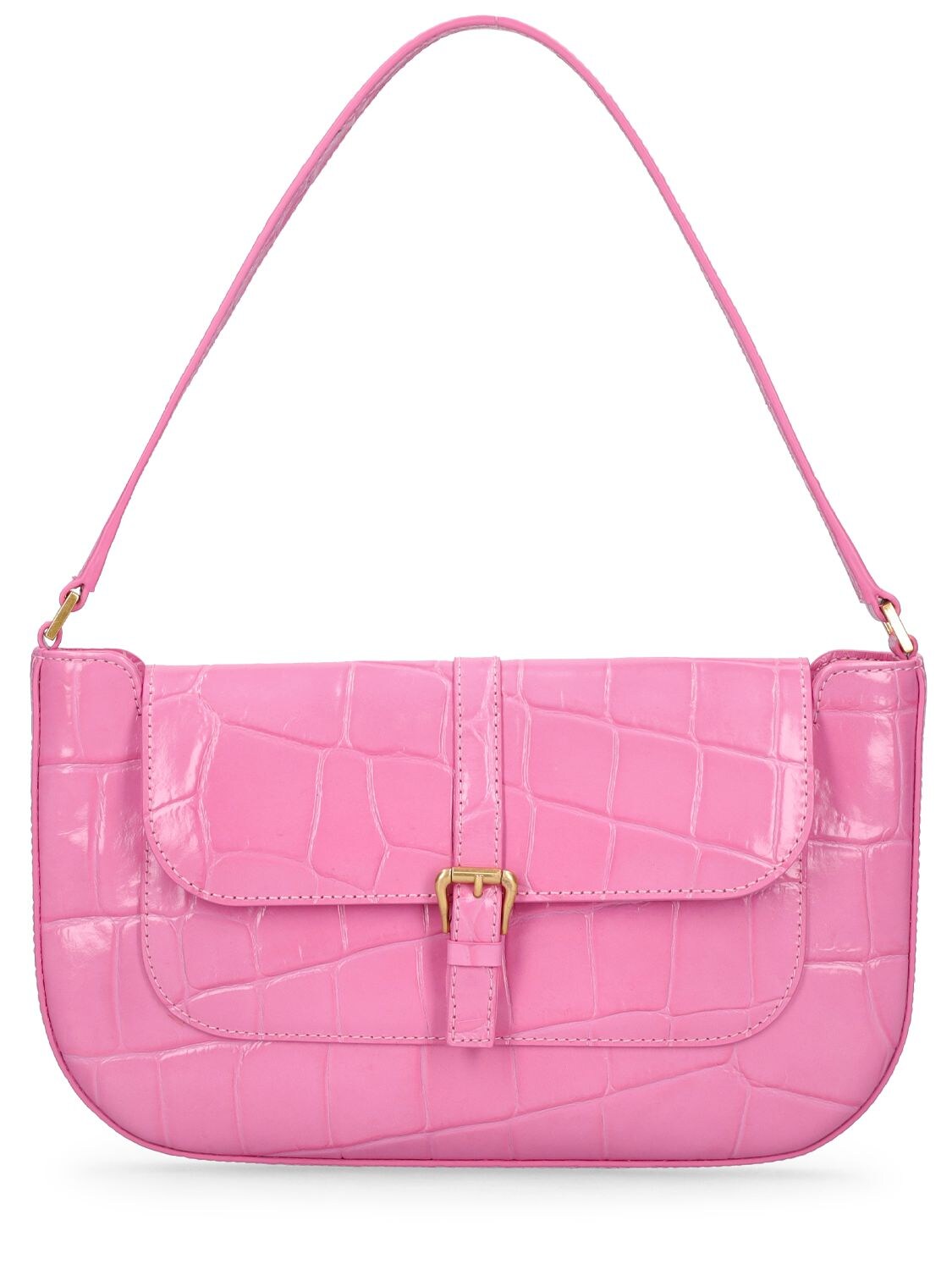 Miranda Maxi Croc Embossed Shoulder Bag