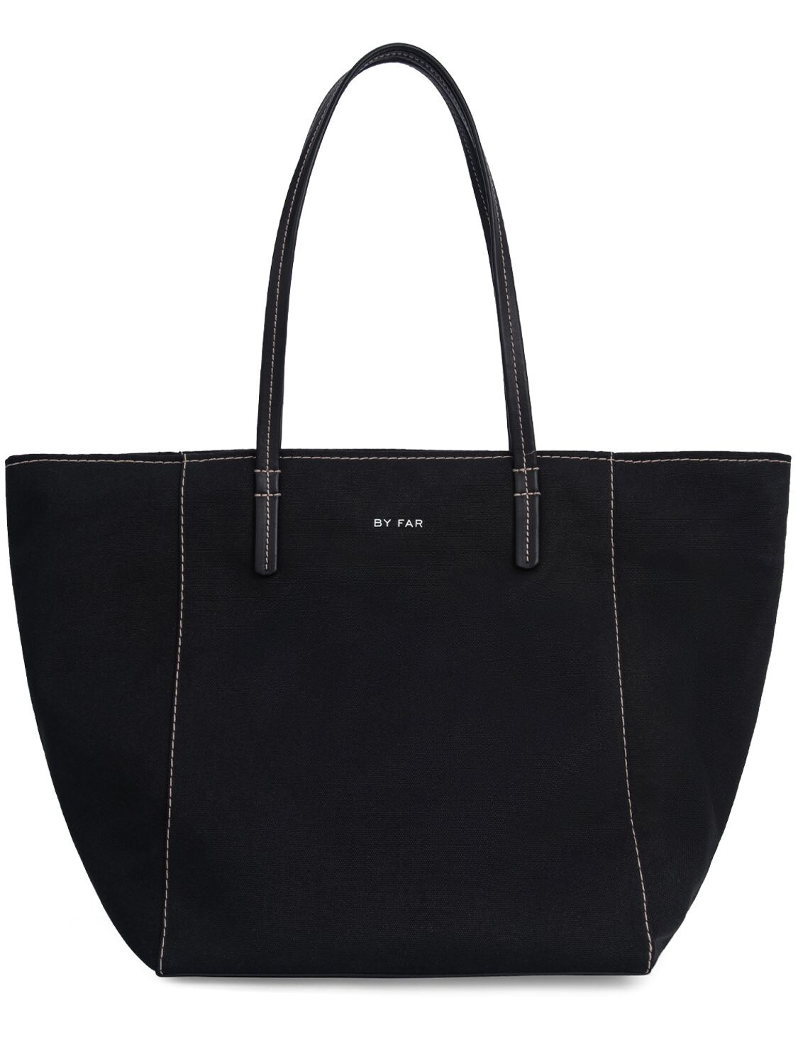 Club Canvas & Nappa Leather Tote Bag | SheFinds