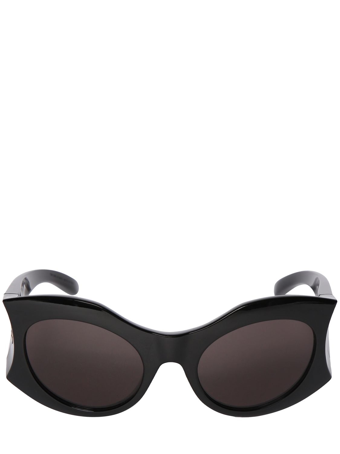 Shop Balenciaga 0256s Hourglass Acetate Sunglasses In Black