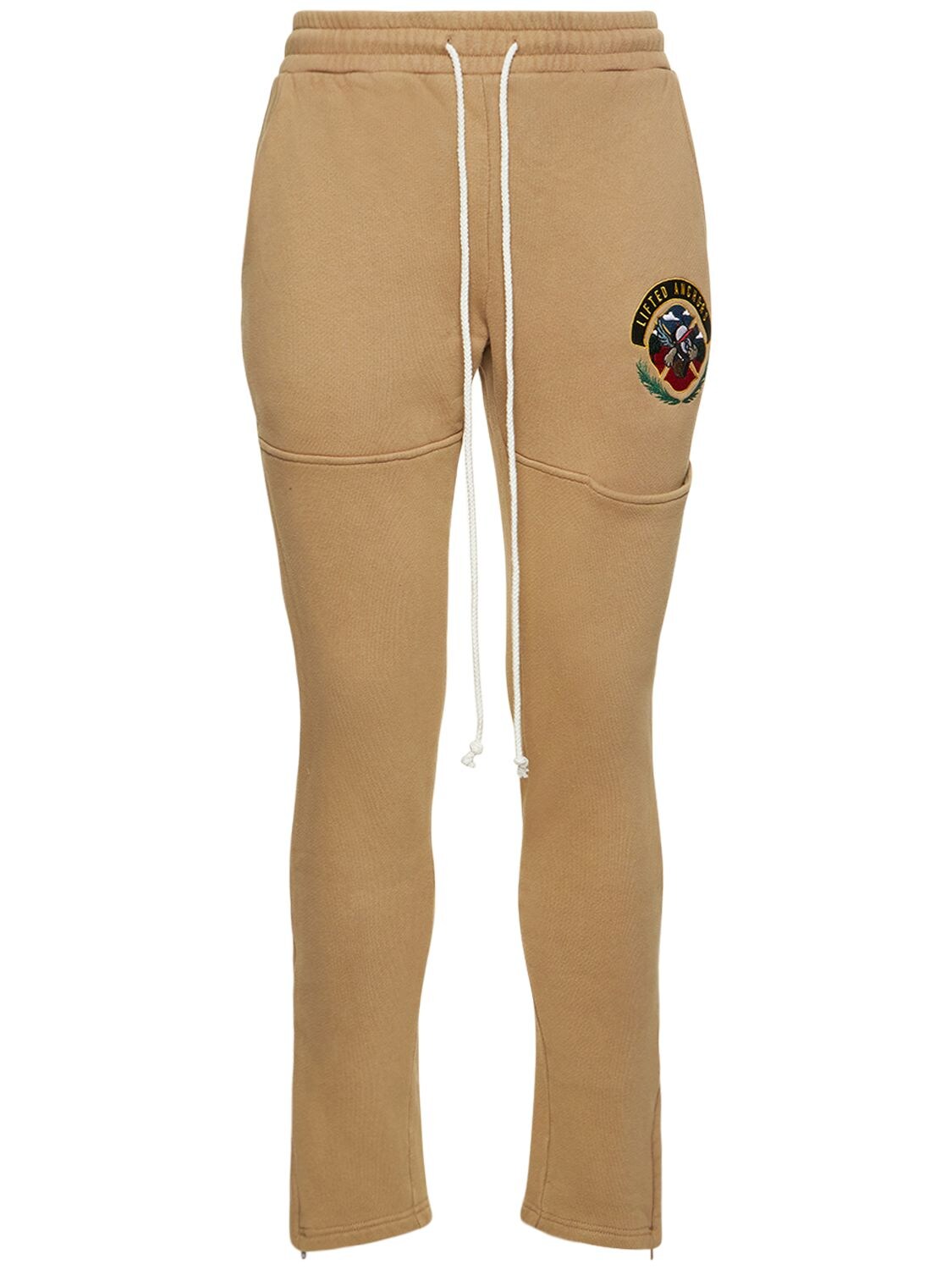 Lifted Anchors Ashford Sweatpants W/patch In Beige