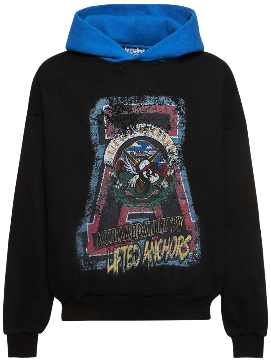Lifted Anchors Accommodations Printed Hoodie In Black