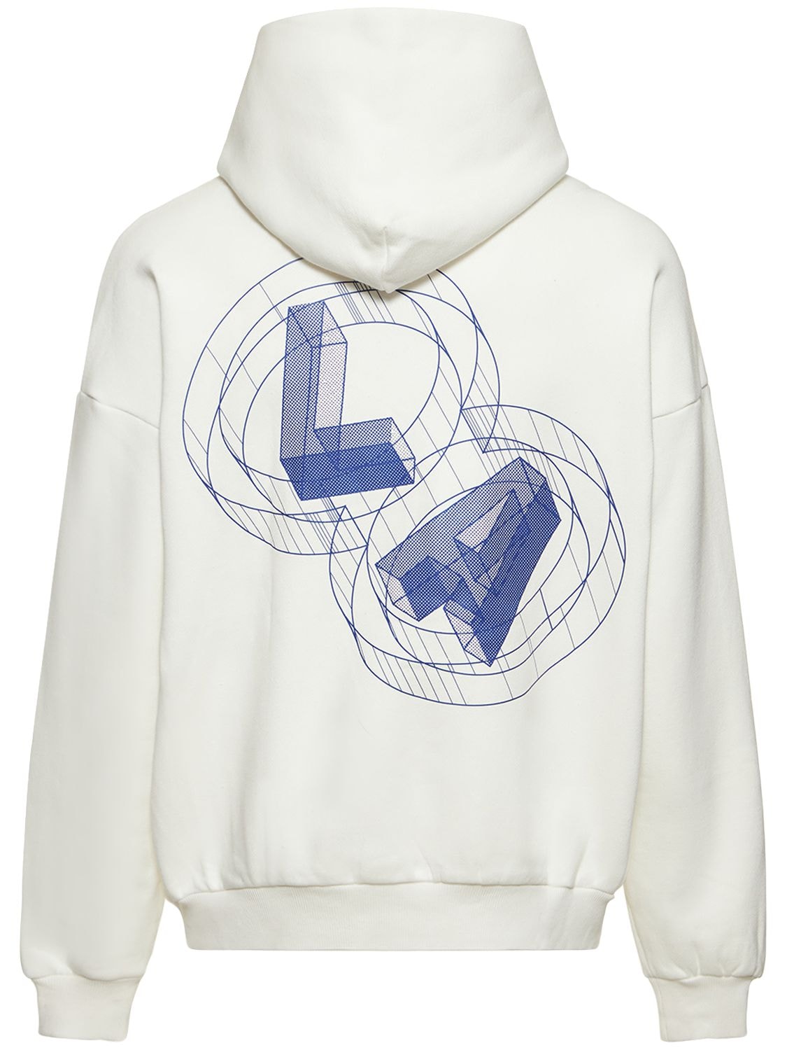 Lifted Anchors Wireframe Printed Hoodie In White