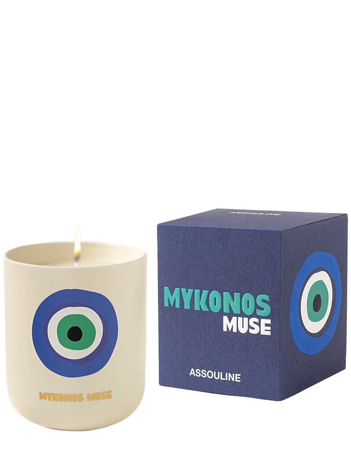 Shop Assouline Mykonos Scented Candle In White