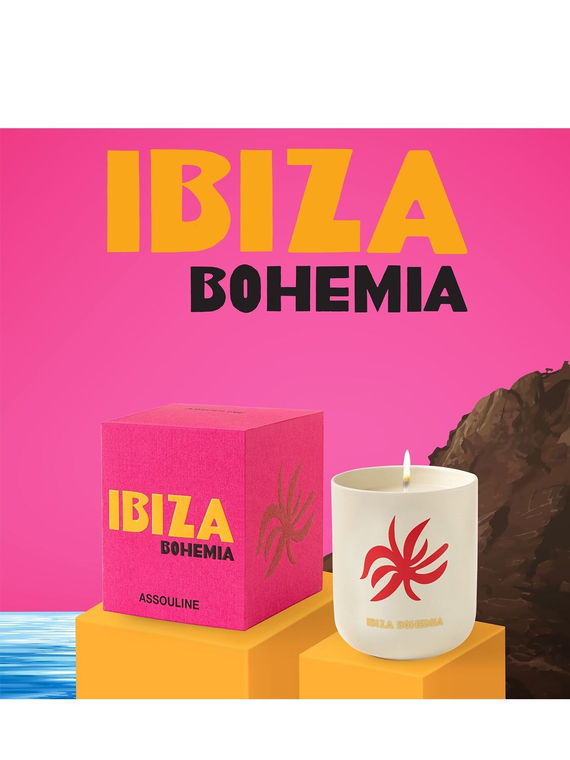 Shop Assouline Ibiza Scented Candle In White